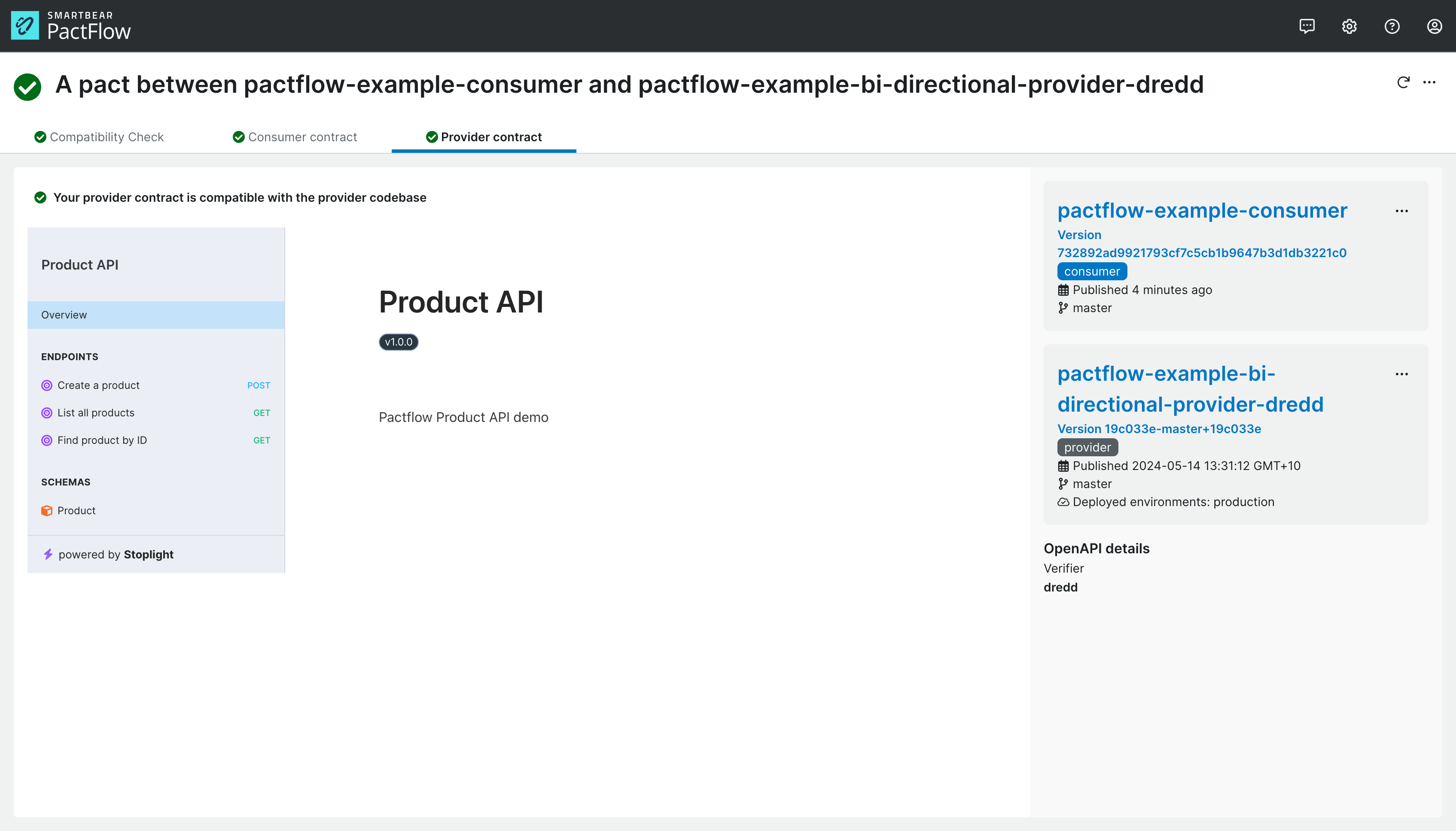 Bi-directional Contract Test - Provider Contract